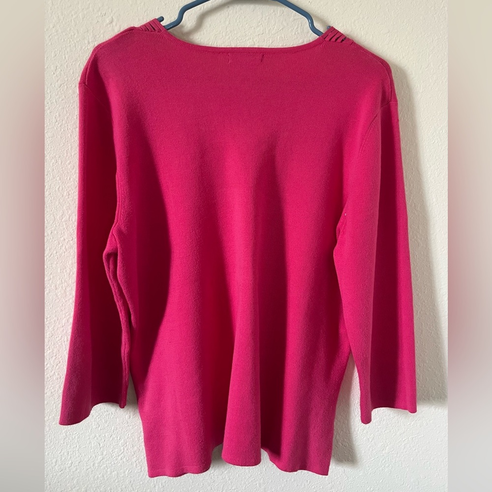 Hampshire Studio Pink Sweater, Size XL - Picture 2 of 5